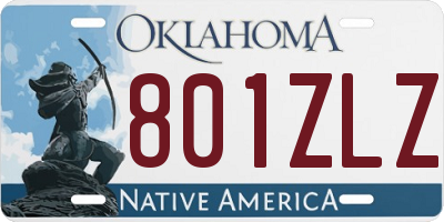 OK license plate 801ZLZ