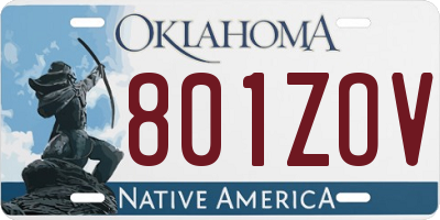OK license plate 801ZOV