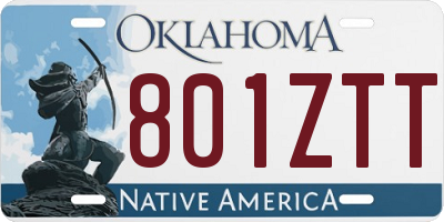 OK license plate 801ZTT