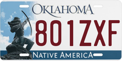 OK license plate 801ZXF