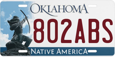 OK license plate 802ABS
