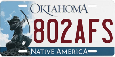 OK license plate 802AFS