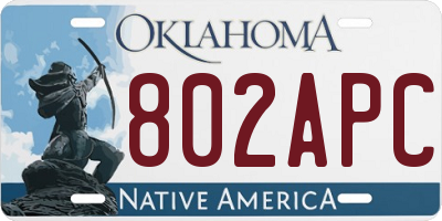 OK license plate 802APC