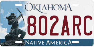 OK license plate 802ARC