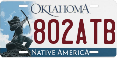 OK license plate 802ATB