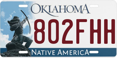 OK license plate 802FHH
