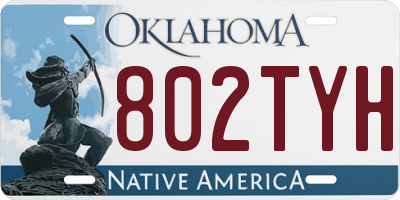 OK license plate 802TYH