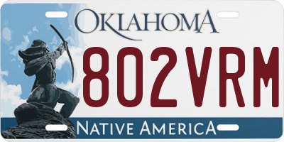 OK license plate 802VRM