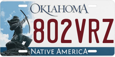 OK license plate 802VRZ
