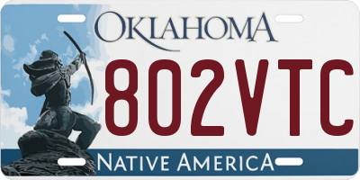 OK license plate 802VTC