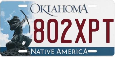 OK license plate 802XPT