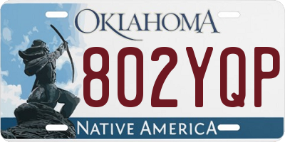 OK license plate 802YQP