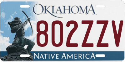 OK license plate 802ZZV