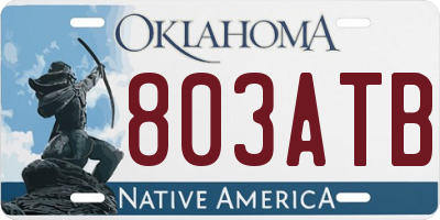 OK license plate 803ATB