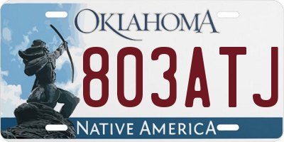 OK license plate 803ATJ