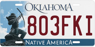 OK license plate 803FKI