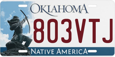 OK license plate 803VTJ