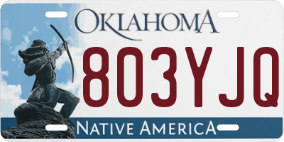 OK license plate 803YJQ