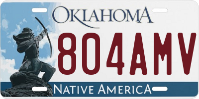 OK license plate 804AMV