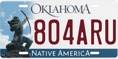 OK license plate 804ARU