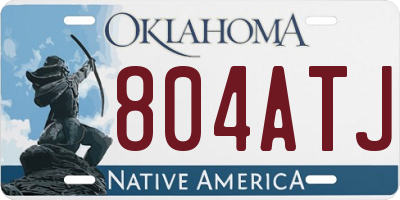 OK license plate 804ATJ