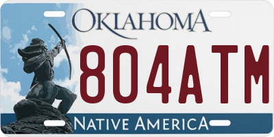OK license plate 804ATM