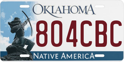 OK license plate 804CBC