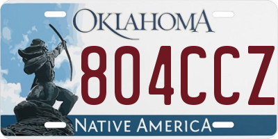 OK license plate 804CCZ