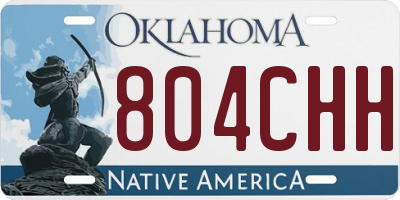 OK license plate 804CHH