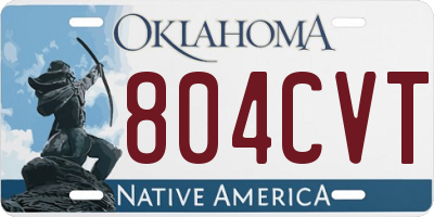 OK license plate 804CVT