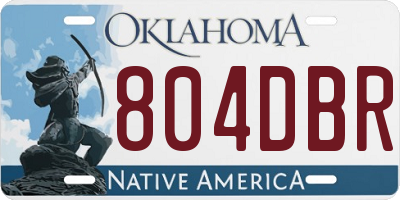 OK license plate 804DBR