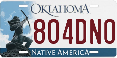 OK license plate 804DNO