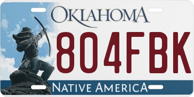 OK license plate 804FBK