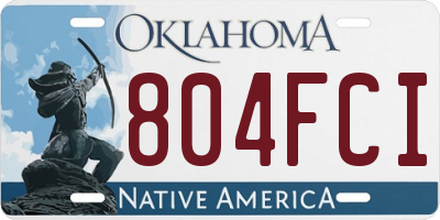 OK license plate 804FCI