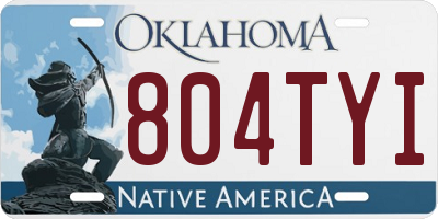 OK license plate 804TYI