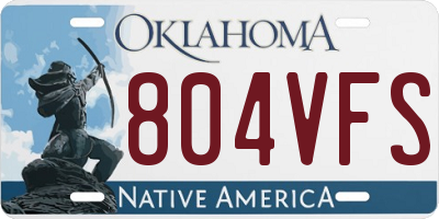 OK license plate 804VFS