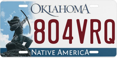 OK license plate 804VRQ