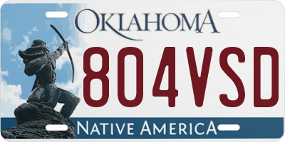 OK license plate 804VSD