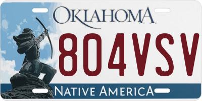 OK license plate 804VSV