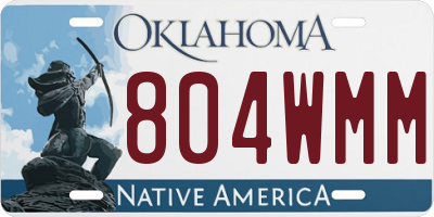 OK license plate 804WMM