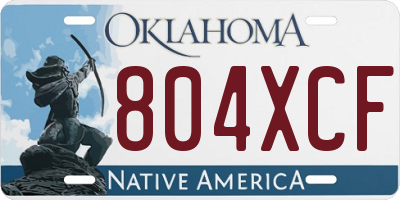 OK license plate 804XCF