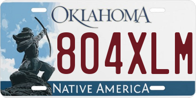 OK license plate 804XLM