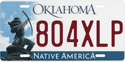 OK license plate 804XLP