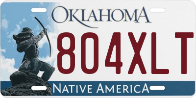 OK license plate 804XLT