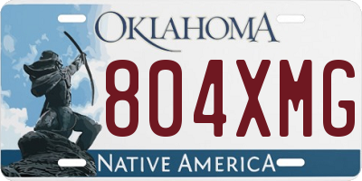 OK license plate 804XMG