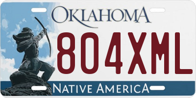 OK license plate 804XML