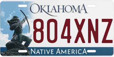 OK license plate 804XNZ