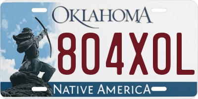 OK license plate 804XOL