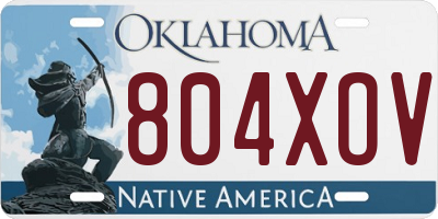 OK license plate 804XOV