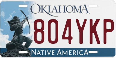 OK license plate 804YKP